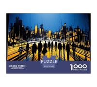 Villes et piétons Puzzle 1000 Pièces Adultes intéressant Puzzles 1000 Pièces Défi Jouet Décor À La Maison 70x50cm/1000pcs
