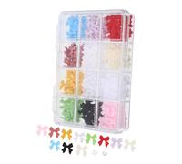 VILLFUL 1 boîte Boîte de Breloques Ongles Nœuds et Perles Mélangés Décorations Nail Art Élégantes pour Usage Professionnel et Domestique