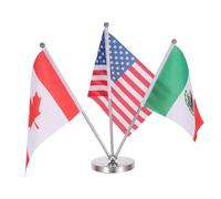 VILLFUL 1 Drapeau de bureau : Bannière de table multi-pays avec socle - Petit drapeau des États-Unis et du Mexique, idéal pour les festivals internationaux, les événements sportifs et les salles
