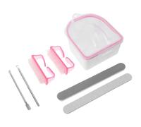 VILLFUL 1 Ensemble Bol de Trempage Confortable Poussoir Acier Brosse Douce et Émousseurs Kit Complet de Manucure à Domicile