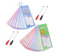 VILLFUL 1 Ensemble Cartes Mathématiques Effaçables pour Garçon Fille de Cartes Addition et Soustraction avec Stylos Outils Éducatifs Pratiques pour Maison et Classe