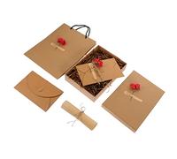 VILLFUL 1 ensemble Papeterie pour Saint Valentin Papier à Lettres et Enveloppes pour Écrire des Messages Amour pour Vos Sentiments avec Élégance Coffret avec Roses Rouges Fournitures de
