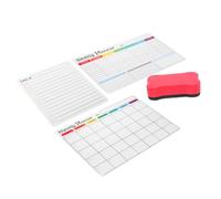 VILLFUL 1 Ensemble Tableau Magnétique de Réfrigérateur Planificateur Hebdomadaire Effaçable avec Marqueurs Organisateur de Tâches Pratique Ensemble pour Calendrier et Mémo