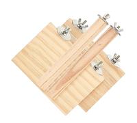 VILLFUL 1 Jeu Plate-Forme en Bois Massif Lit Doiseau Plateforme Bois Perroquet Plate-Forme De Cobaye Plate-Forme De Tortue Perroquet en Bois Stand Doiseau Journal Fournitures pour Oiseaux