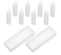 VILLFUL 10 pièces Boîte de Rangement pour Lames de Microscope Plastique Robuste Support Compact et pour Diapositives Pathologie et Biologie Organisation et Transport Facile des