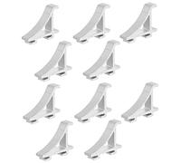 VILLFUL 10 Pièces Lot de Clips de Support Étagère Aluminium pour Congélateur Crochet Inox pour Réfrigérateur et Freezer Fixation Pratique pour Balconnet Frigo et Rangement Bac