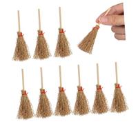 VILLFUL 10 Pièces Mini Balais Suspendus Rouge Balai Petit Format Décoration Halloween Accessoire Costume Suspendu pour Fête Ensorcelée