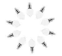 VILLFUL 10 Pièces Mini Transparent Glass Pendant Bottles with Screw Lids Empty Refillable Perfume Bottles for Women Portable and Display