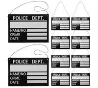 VILLFUL 10 Pièces Plaques Nominales Prisonnier Papier pour Costume Étiquettes de Prison Personnalisables pour Accessoires Photobooth de Fête et Cosplay Décorations Thème Jail pour Photos