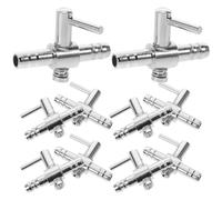 VILLFUL 10 Pièces Vanne de Régulation d'air pour Pompe à Air d'Aquarium en Acier Inoxydable, Mini Vanne de Contrôle du Flux d'Oxygène, 10 Pièces, Accessoires pour Aquarium, Réglage Précis