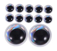 VILLFUL 100 Ensembles Resin Moon Shaped Puppet Eyes Glitter Offset Pupils for Creative Plush Toys DIY Resin Accessories for Crochet Animals and Stuffed Dolls
