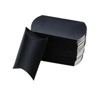 VILLFUL 100 pièces Boîte Oreiller Kraft Noire avec Corde Contenant Cadeau Léger pour Bonbons Bijoux Fêtes et Emballage Cadeaux