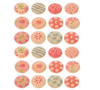 VILLFUL 100 Pièces boutons en bois boutons artisanaux en bois