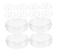 VILLFUL 100 Pièces Plats de Culture Transparent avec Couvercles Boîtes de Pétri Empilables Plastique Résistant pour Laboratoire Observation Cellulaire et Projets Scientifiques