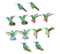 VILLFUL 12 Pièces Autocollants Oiseaux Collision pour Fenêtre Décorations Magnétiques Iridescentes pour Vitres et Moustiquaires Protection Chocs