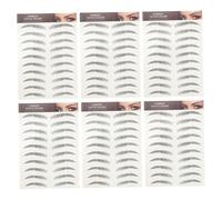 VILLFUL 12 pièces Autocollants Sourcils Imitation Poils Naturels Outil Maquillage Sourcils pour Comblement et Définition Adaptés Peau Sensible et Usage Quotidien