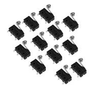 VILLFUL 12 pièces Mini Micro-interrupteurs Fin de Course Étanches avec Galet Action Snap Roller Commutateurs Limite Compacts pour Installation Facile et Usage