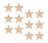 VILLFUL 12 Pièces Ornements étoiles à cinq branches en bois Ornements de fête de Noël Décoration de fête de Noël Pendentif sapin bois art mural