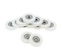 VILLFUL 12 pièces Poulies à Gorge et Roues U Nylon avec Roulements pour Portails et Portes Coulissantes Guidage Rail Silencieux