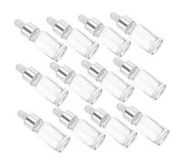 VILLFUL 12pièces Lot De Flacons Compte-gouttes Verre Anti-fuite Pour Huiles Essentielles Petits Flacons Portables Pour Maison Et Voyages