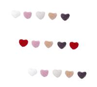 VILLFUL 15 Pièces Accessoires de Manucure en Peluche Cœur, Décorations Nail Art 3d Mini Taille, Couleurs Variées, pour Ongles Naturels et Artificiels, pour Nail Art DIY et Fêtes