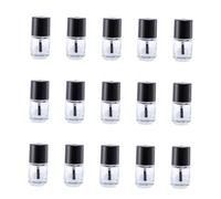 VILLFUL 15 pièces Flacons Vernis à Ongles Vides Verre Transparent avec Brosse et Bouchon Rond Anti-fuite Portables pour Usage Professionnel et Personnel