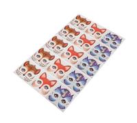 VILLFUL 15 Pièces Stickers Visage Garçon Fille Animaux Déco Visage Renard Girafe Licorne pour Maquillage Fête Garçon Fille Masques Jeu