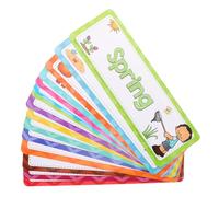 VILLFUL 16 Pièces Éducatives Anglaises pour Garçon Fille Mots des Mois et Saisons Outils Enseignement pour Maternelle et Usage à Améliorez Apprentissage Linguistique