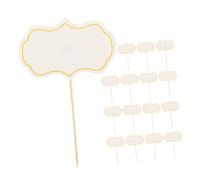 VILLFUL 16 pièces Étiquettes Buffet Marqueurs Alimentaires Réutilisables pour Plateau de Charcuterie Panneaux Blancs Faciles à Écrire pour Fête Mariage Anniversaire