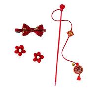 VILLFUL 1ensemble Costume De an Chinois pour Chat Kit Accessoires avec Collier Décorations Et Jouet à Gratter pour Animaux De Compagnie