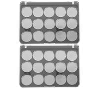 VILLFUL 2 Ensembles Boîte à Blush Vide Et Boîte Métallique De Palettes De Maquillage Réutilisables Pour Cosmétiques, Blush, Eyebrow Powder, Refillable, Easy to Take