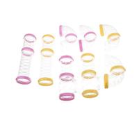 VILLFUL 2 Ensembles Hamster Tunnel Toy Transparent Tubes for Small Pets Modular Plastic Hideout Tubes for Rats Ferrets Hamsters Play and Exercise