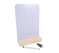 VILLFUL 2 Ensembles Mini Dry Erase Boards With Wood Base And Pen Small Double Sided Whiteboards For Desk Note Writing Stable Table Sign Holder For Office Home School