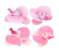 VILLFUL 2 Paires de Clips à Chaussures Orchidée Fleur en Plastique | Look Chic pour Plage, pour Sandales et Tongs, Décorations Amovibles Élégantes, Fêtes D'