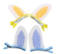 VILLFUL 2 Paires Pinces à Cheveux Oreilles de Lapin en Peluche Accessoires de Coiffure Adorables pour Filles et Jeunes Femmes