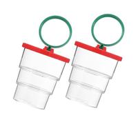VILLFUL 2 pièces Boîte Loupe Observation Insectes Rouge Conteneur Attrape-insectes pour Garçon Fille Kit Scientifique Extérieur pour Observer Fleurs et Petits Objets