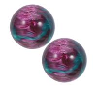 VILLFUL 2 Pièces Boules de Gymnastique en Résine 50 MM Lot de 2 Sphères Marbrées Violettes pour Exercices de Doigts, Thérapie des Mains, Accessoire Anti-Stress et Décoration de Table