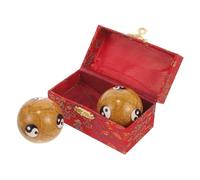 VILLFUL 2 pièces Boules de Massage Baoding Métal Balles Exercice pour Mains Légères et Portables Outils Traditionnels de Fitness et Massage des Mains pour Adultes Couleur Aléatoire