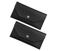 VILLFUL 2 Pièces Budget Envelope Wallet for Women Reusable Fake Leather Cash Pouch with Closure Lightweight Travel-Friendly Money Organizer for Notes and Savings