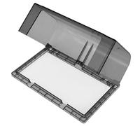 VILLFUL 2 pièces Cache Prise Murale Étanche Protection Anti-éclaboussures et pour Salle de Bain et Extérieur Autocollant Résistant avec Espace Réservé pour Fiches Noir