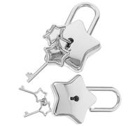 VILLFUL 2 pièces Cadenas Étoile avec Clés pour Journal Intime et Boîte de Rangement Petit Cadenas Décoratif Léger et Portable pour Femmes et Adolescentes Serrure DIY Motif Pentagramme