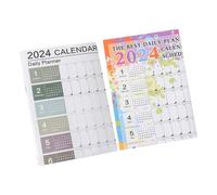 VILLFUL 2 Pièces Calendrier Mural Planificateur Quotidien Multifonctionnel Calendrier Annuel pour Maison Bureau avec Espace Mémo Simple et Pratique