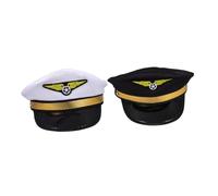 VILLFUL 2 Pièces Chapeau de Ajustable pour et Performances Chapeau de Marin Blanc pour Halloween et Cosplay Accessoire Élégant avec Badge Brodé