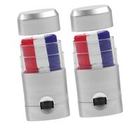 VILLFUL 2 pièces Crayons de Maquillage Visage Patriotiques Peinture Bleu Blanc Rouge pour Événements Sportifs et Fête de Indépendance Application Facile et Durable