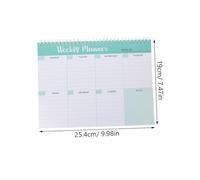 VILLFUL 2 Pièces Daily Schedule Planner Notepad With Bookmark Practical Academic And Pads For Study And Home Use