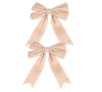 VILLFUL 2 pièces DéCoration De NoëL en Jute avec NœUd Naturel 21X25 Cm Accessoire Rustique pour Projets DIY Et DéCorations De Table Festives