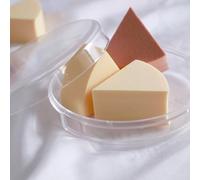 VILLFUL 2 pièces Éponge Maquillage Triangulaire Puff Fond de Teint Séchée et Humide Résistante et Flexible pour Femme et Fille Application Poudre et Liquide Couleur Couleur Aléatoire