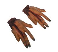 VILLFUL 2 Pièces Halloween Fake Severed Hands Realistic Bloody Cut Off Arms Decor for Haunted Houses Party Supplies