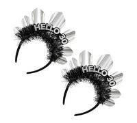 VILLFUL 2 Pièces Happy Birthday Headbands Lightweight Princess Crown Hair Bands For Party Decorations And Photo Booth Accessories