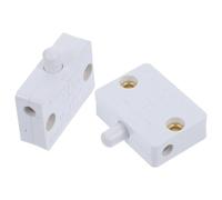 VILLFUL 2 pièces Interrupteurs Automatiques pour Éclairage Armoire Interrupteurs de Porte Mécaniques Blancs avec Bouton Intégré Contrôle Tactile pour Lumières de Placard et Cuisine